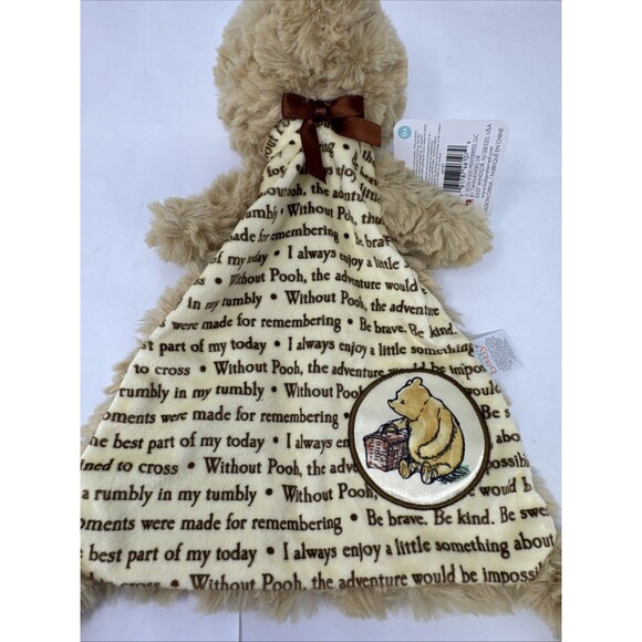 Disney Baby Classic Winnie The Pooh Lovey Bear Plush Security Blanket NWT NEW - Picture 3 of 6